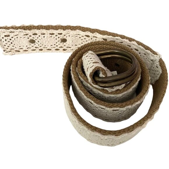 Bohemian Crochet Brown & White Belt in Size 0-1 - Picture 4 of 5